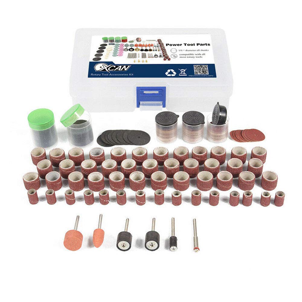 206Pcs Rotary Tool Accessories Kit 1/8 inch Shank Drill Hobby Tool Accessory Sanding Kit fits Multi Tool