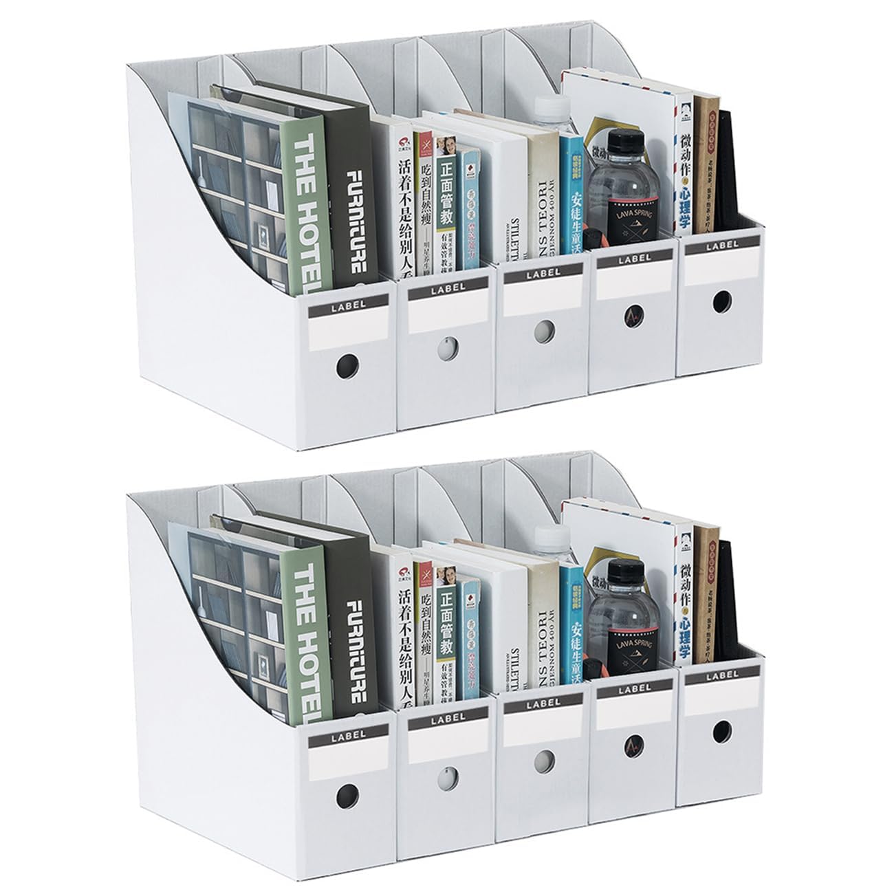 DUOAIKE Magazine File Holder Pack of 10,for Files,Papers, Documents & Stationary, Recyclable Magazine Rack for Home,Office Desk & Shelves,School Dormitory Office Home (6)