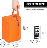 WANDF Toiletry Bag Water Resistant Nylon Travel Dopp Kit A-Pure Orange view 5