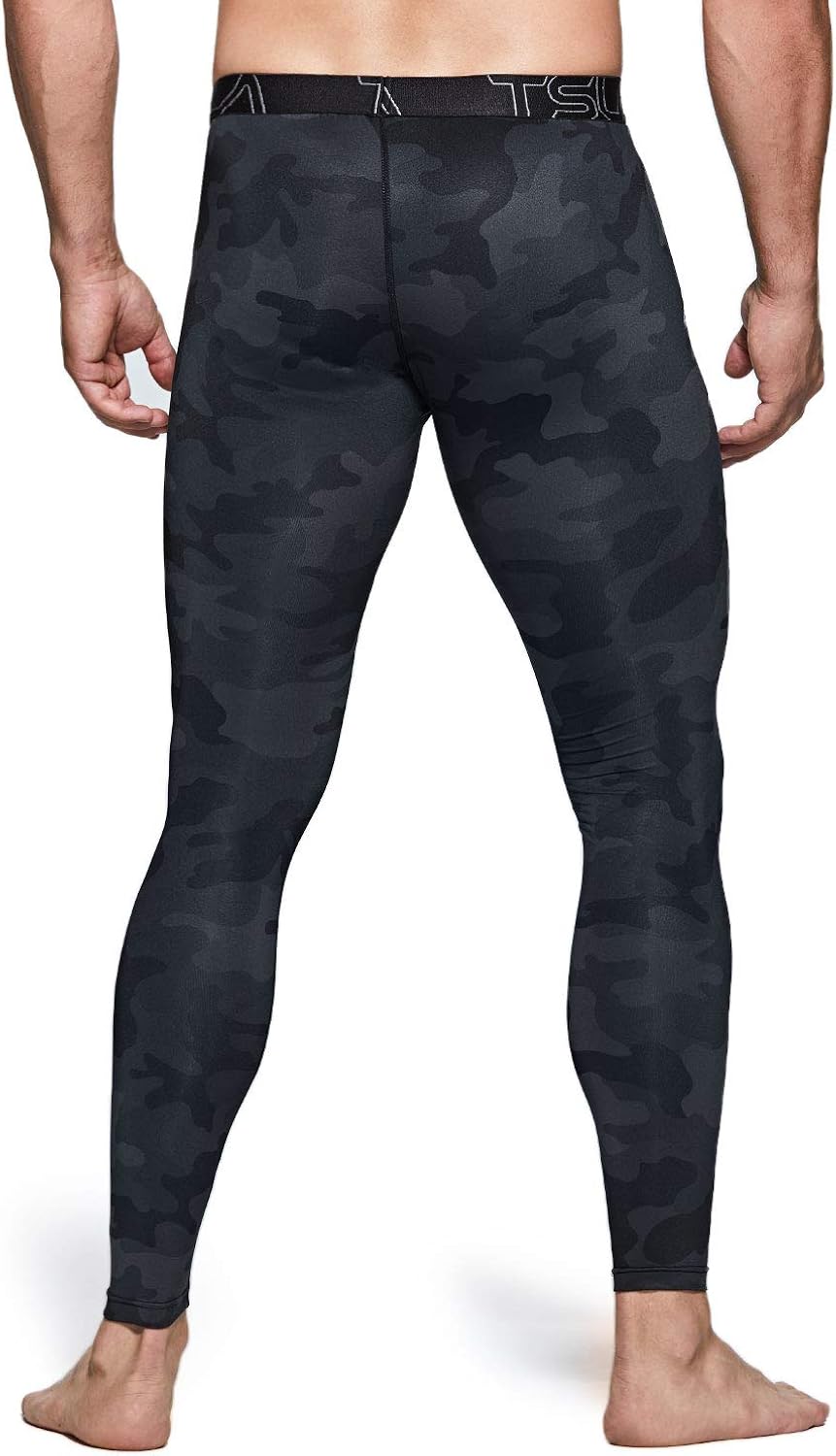 TSLA 1, 2 or 3 Pack Men's UPF 50+ Compression Pants, UV/SPF Running Tights, Workout Leggings, Cool Dry Yoga Gym Clothes : Clothing