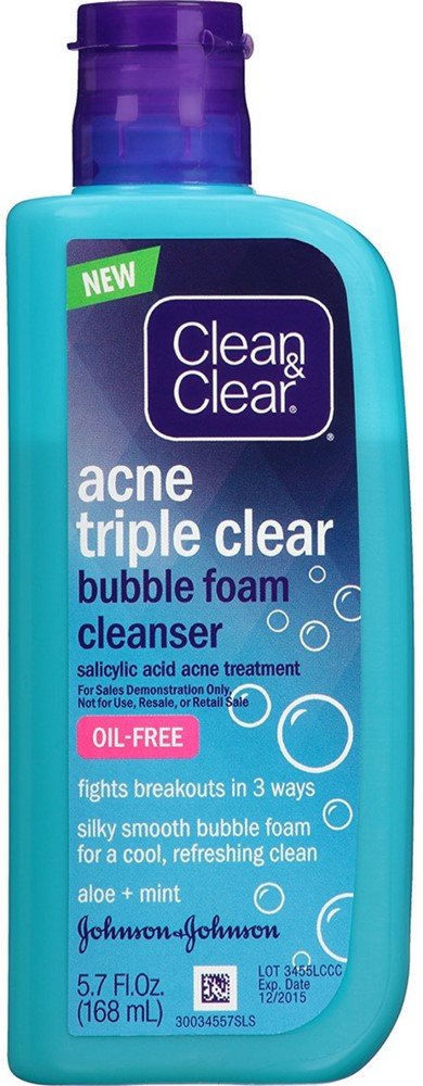 clean and clear bubble foam cleanser