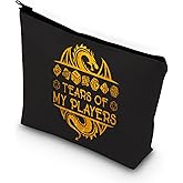 BDPWSS Tears Of My Players Funny RPG Gamer Cosmetic Bag d20 Dice Gift (tears of players bl)