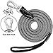 iBuddy Dog Leash for Large Dogs and Medium Dogs with Dual Safe Hook and Comfortable Padded Handle, No Slip Vibrant Color Light Weight 6 FT Dog Rope Leash for Dog Walking and Training (Black)