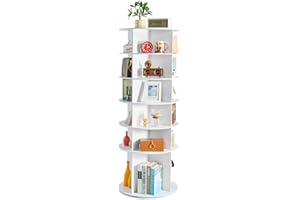 VEVOR 6 Tiers Rotating Shoe Rack Tower, 360° Spinning Shoe Rack, Revolving Storage Round Carousel Display, Freestanding Lazy 