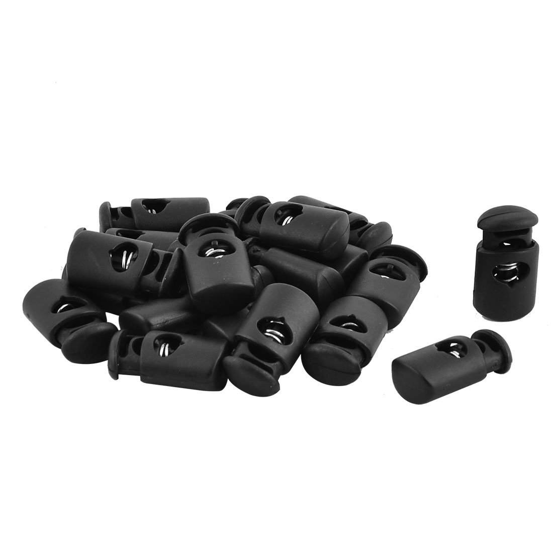 Sourcingmap Plastic Adjustable Clothes Coat Drawstring Cord Lock Toggle Stopper Fastener 20pcs