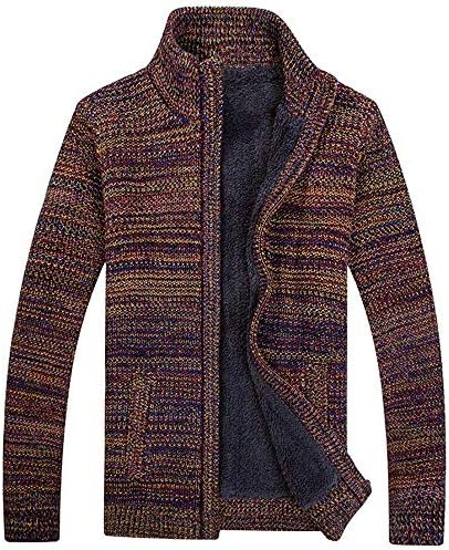 Men's Knitted Sweater Cardigan Winter Warm Casual Long Sleeve Collar Coat