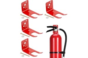 HOUSEEN Fire Extinguisher Bracket, 4 Pack Universal Fire Extinguisher Mounts & Brackets up to 40 lbs for Big and Small Fire Extinguisher Cabinet, Holder for Dry Chemical and Water Extinguishers