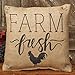 Small Burlap Farm Fresh Pillow (8x8