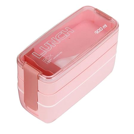 Home & Kitchen JYJM - Fiambrera portátil de 900 ml, 3 capas, para ...