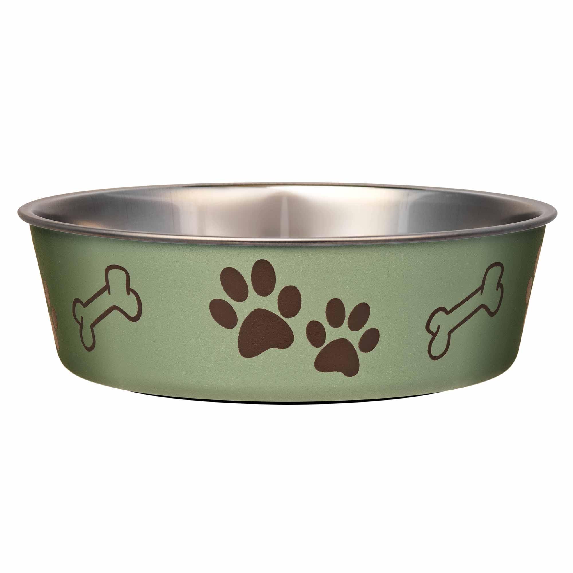 Photo 1 of Loving Pets Bella Dog Bowls- Stainless Steel Dog & Cat Bowls - Spill Proof Dog Food Bowl, Cat Bowl, Puppy Essentials & Pet Supplies Great for Home & Travel (Medium 20-25 lbs, Artichoke)