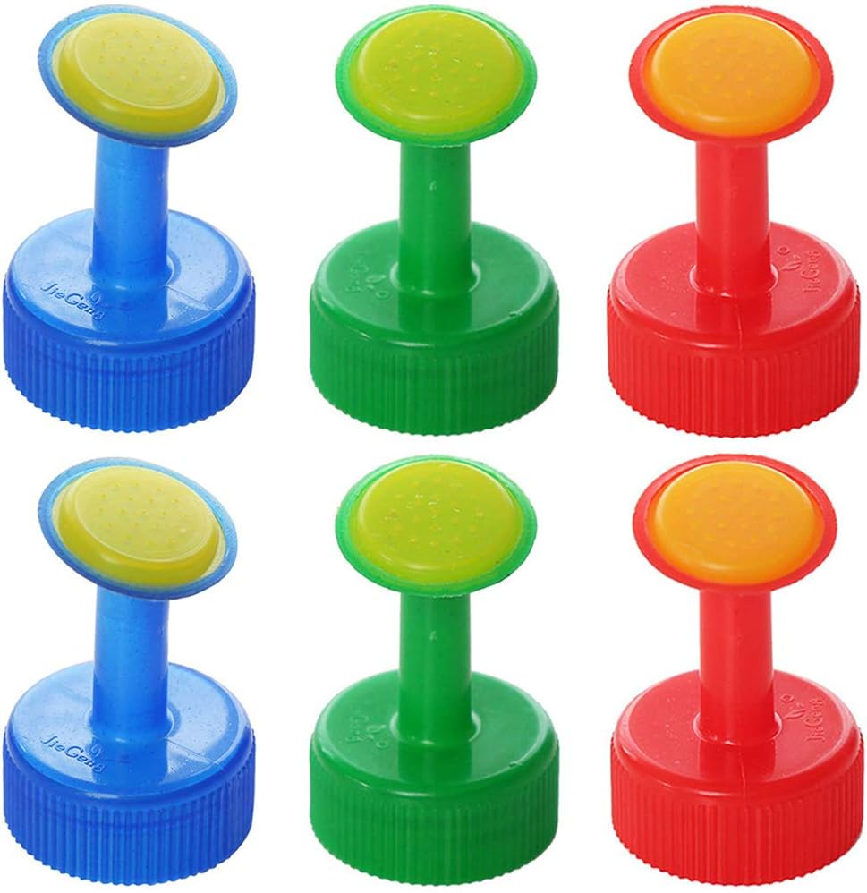 Amaoma Bottle Top Waterers Plastic Plant Waterers Sprinkler Plant Watering Seed Seedling Irrigation for 30mm Drinking Bottles Seed Seedling Garden Irrigation 6 Pieces (Random Color)