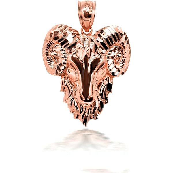 Broche Vintage Tête De Bélier (Bélier) En Métal Doré - Zodiaque - Fabriquée En France