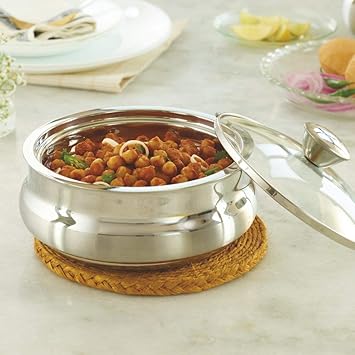 Borosil Stainless Steel Insulated Handi, 800ml, Silver