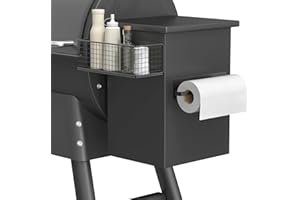 LEHORRA 1-Pack Magnetic Storage Bins with Paper Towel Holder for Traeger - Accessories for Traeger Compatible with Ironwood 885, Pro Series 34, Pro Series 22, Pro D2 575, Pro 780 And Pit boss, Z-Grills