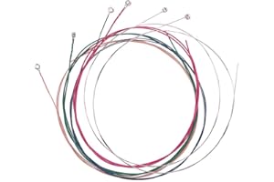 1 Set 6 Pieces Rainbow Colorful Color Strings for Acoustic Guitar Ukulele Instrument Premium Quality