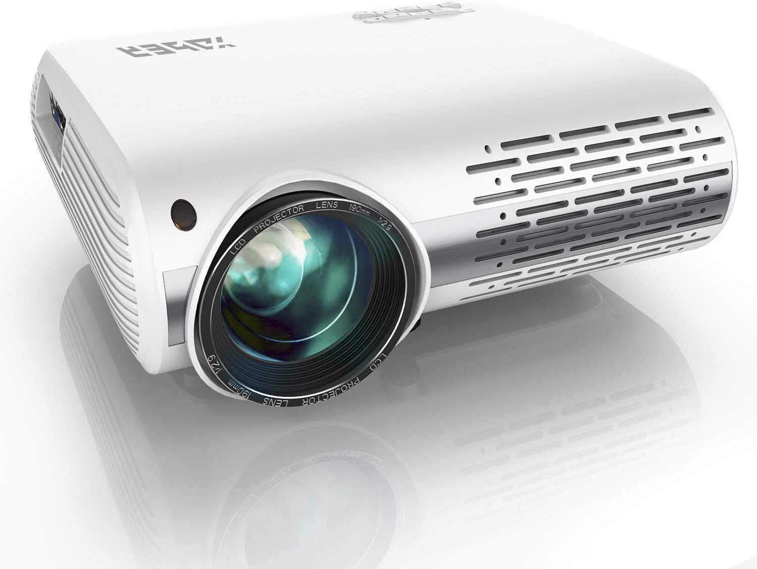 Projector, YABER 7500 Lumen Video Projector 1080P HD With Digital 4D ±50° Keystone Correction 1920x1080P Support 4K 350" Home/Professional Projector For iPhone/Smartphone/PC/TV Box/Laptop/PS4 etc