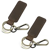 Jack&Chris Genuine Leather Car Keychain, Universal