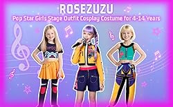 ROSEZUZU Stage Outfit Pop Singers Clothes Set Top