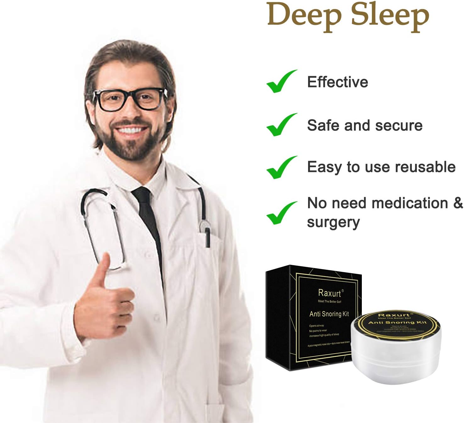 Anti Snoring Device, Raxurt 8 Pack Upgraded Snore Stopper 4 Pack Silicone Magnetic Nose Clips with 4 Different Sizes Nose Vents Professional Sleeping Aid Relieve Snore and Bruxism for Men Women: Health & Personal Care