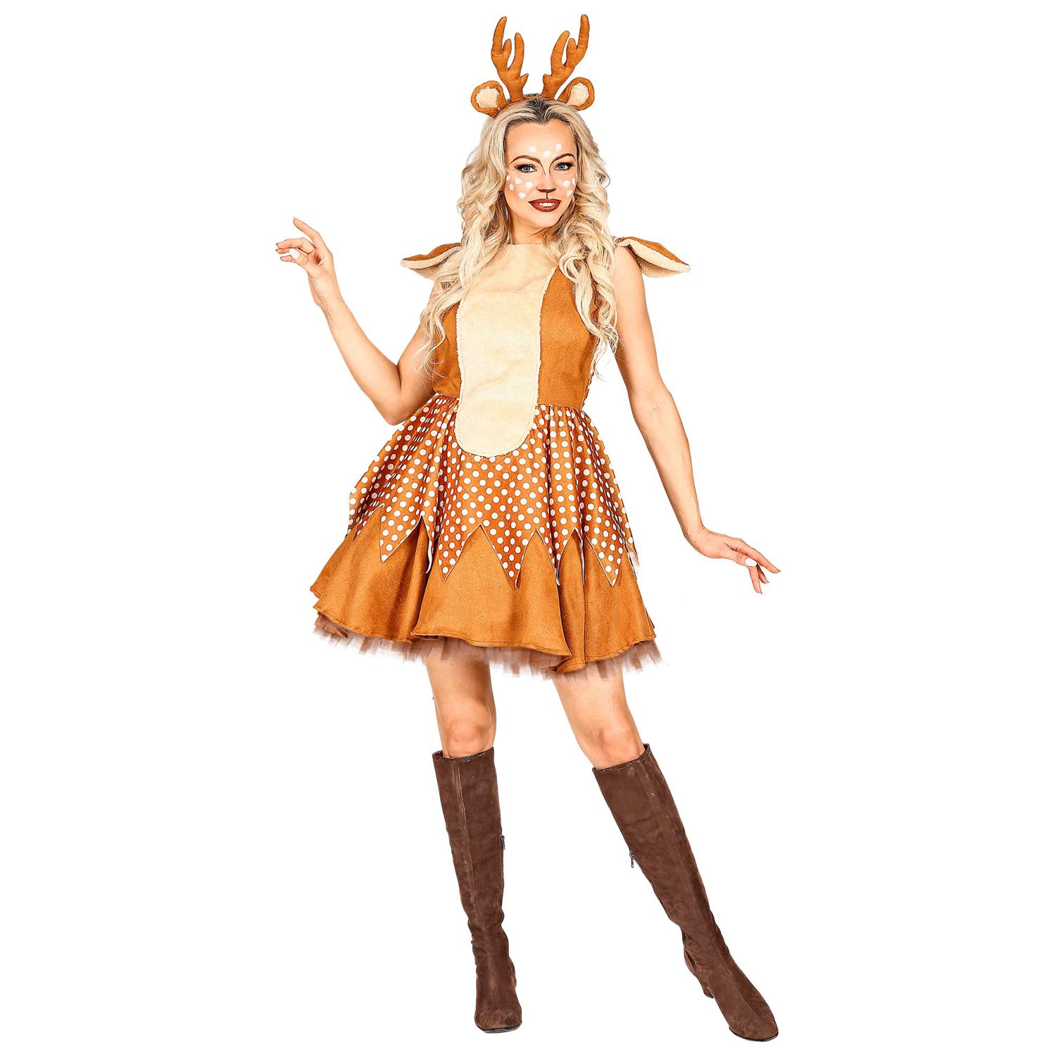 W WIDMANN MILANO Party Fashion - Reindeer Costume for Women, Christmas, Animals, Carnival, Theme Parties, Size S