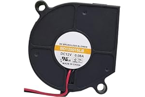 BD125015LB 5015 Blower Fan DC 12V Brushless Cooling Fans 2Pin 2Wire Turbine Turbo 50mm x 15mm DC Centrifugal Fans for Water P