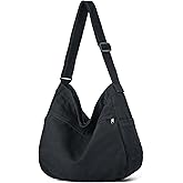 DAINAOTM Canvas Hobo Crossbody Shoulder Tote Bag for Women and Men Large Purse Messenger Bag Travel Work Shopping