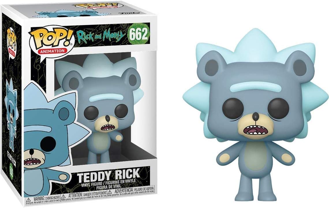 Funko POP! Animation: Rick Sanchez & Morty, Teddy Rick Sanchez, 1/6 Odds for Rare Chase Variant, (Styles May Vary) - Image 4