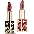 Catkin Moist Lipstick Hydrating High Impact Color Infused with Vitamin E and Avocado Oil Smooth Soft Texture Long Lasting Glow + Matte Finish 2pcs Set 01