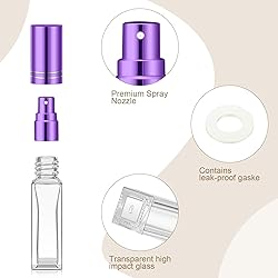 Domensi 30 Pcs 10 ml Empty Glass Perfume Bottles