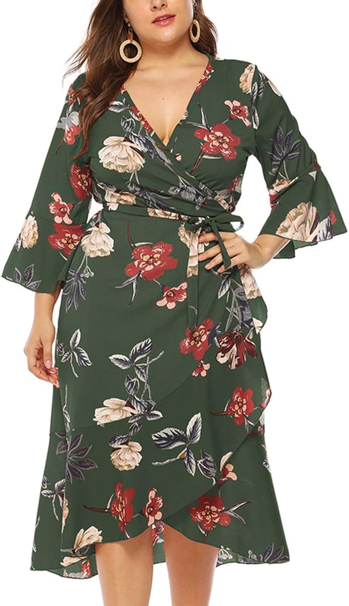 floral dress designs for plus size