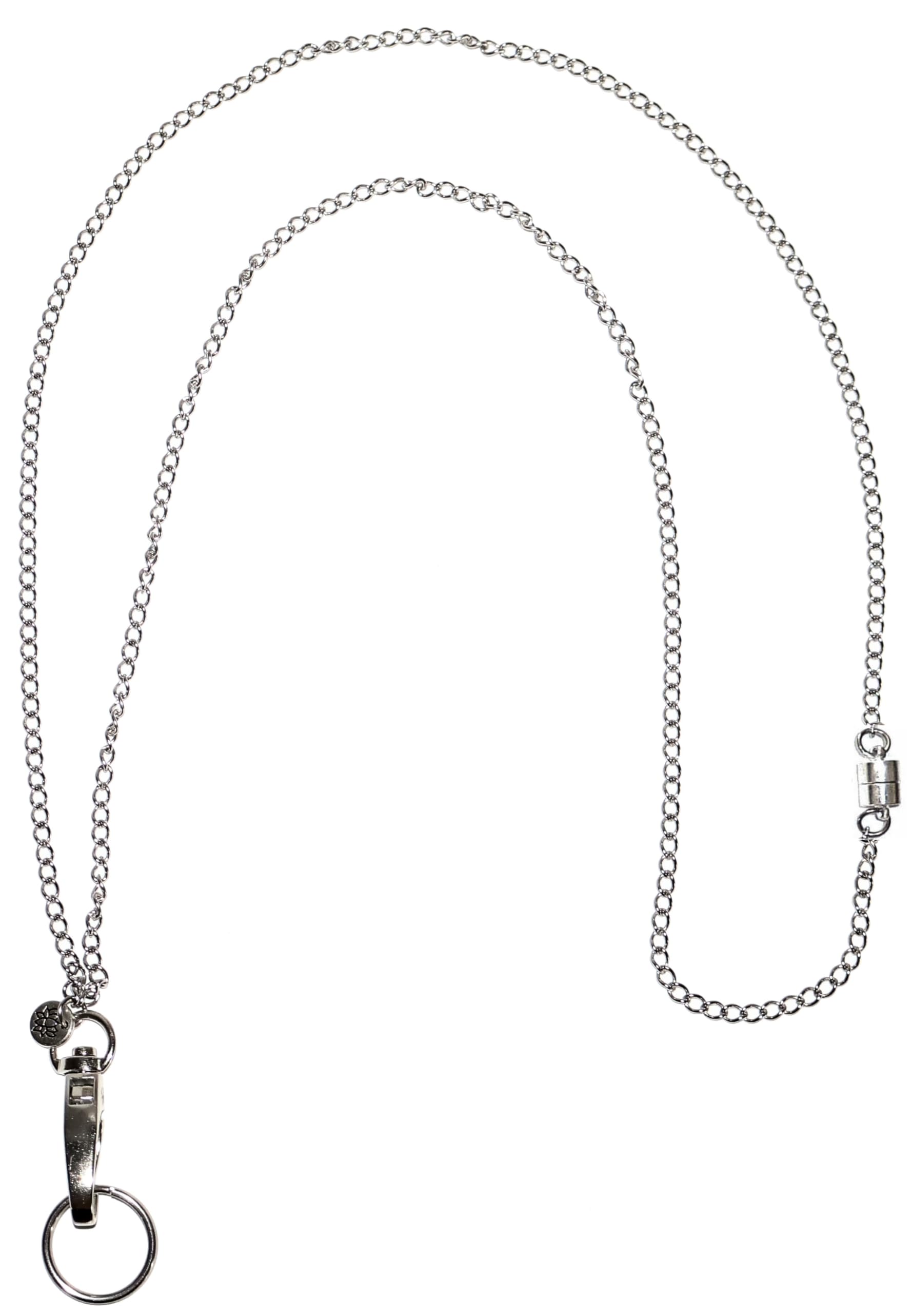 Strong Stainless Steel Chain Breakaway Lanyards for ID Card Badge Holder, Women Teacher Nurse Cruise Key Keychain