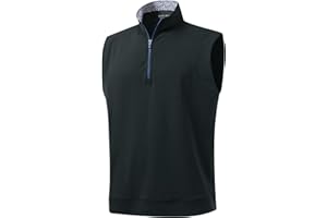 M MAELREG Men's Golf Vest Dry Fit Moisture Wicking Performance Sports Sleeveless Mens Lightweight Vest Pullover Quarter Zip