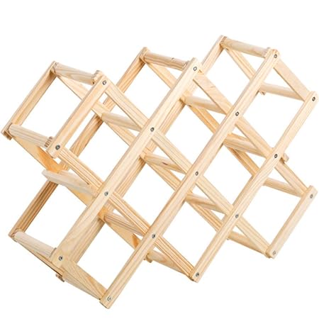 Vogue Fang Estante de Vino Plegable de Pino para el hogar ...