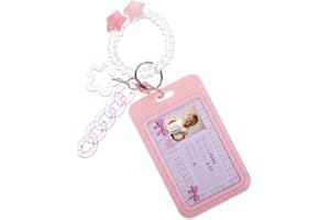 Amaxiu 3" Acrylic Kpop Photocard Holder, Photocard Display Frame Kpop Photocard Stand Kpop Photocard Organizer with Keychain