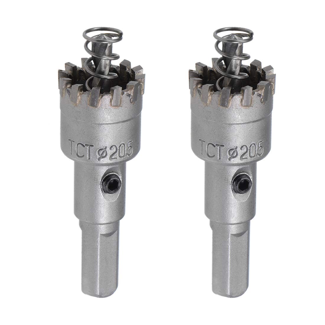 sourcing map 20.5mm Carbide Hole Cutter, Hole Saws for Stainless Steel Sheet Metal, High Density Carbide Tooth, 2pcs