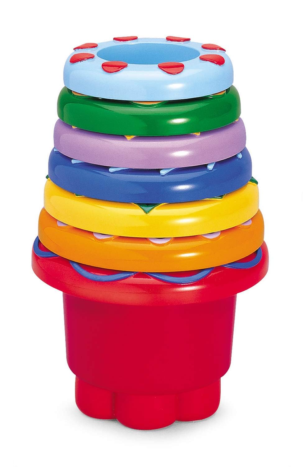 Set of 7 TOLO Rainbow Colours Stacking and Nesting Cups