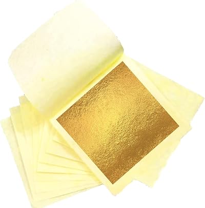 SovZovy 24k Gold Leaf Edible Cake Decoration 10 Sheets for Cakes Desserts