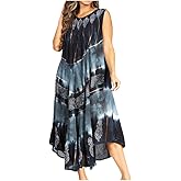 Sakkas Starlight Third Women's Tie Dye Beach Kaftan Caftan Tank Dress/Cover Up