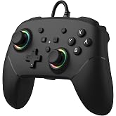 BETMI Wired Pro Controller for Switch 2, C Button | 9-Axis, Hall Effect Joysticks Gamepad, Macro/Programmable, Back Button, Dual Vibration, 3.5mm Audio Jack