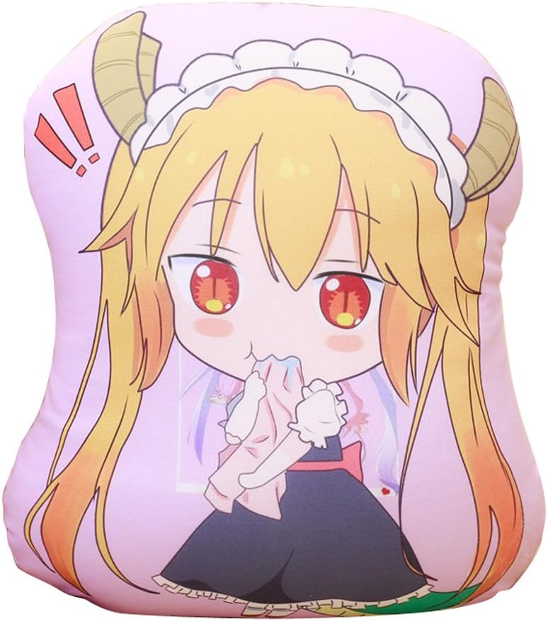 PPMM Cartoon Anime Kanna Tohru Double Print Home Decoration Throw Pillows (32 X 30CM, Tohru)