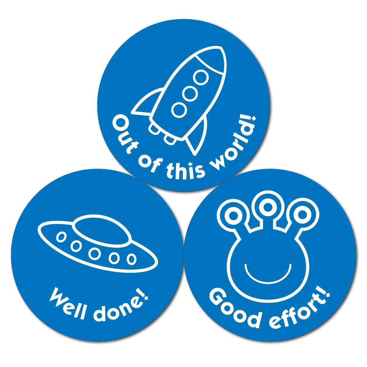 Blue Outer Space Stickers (38mm) - 10 Sheet Pack