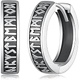 Viking Earrings Men 925 Sterling Silver Viking Hoop Earrings Norse Viking Earring Jewelry Gifts for Men