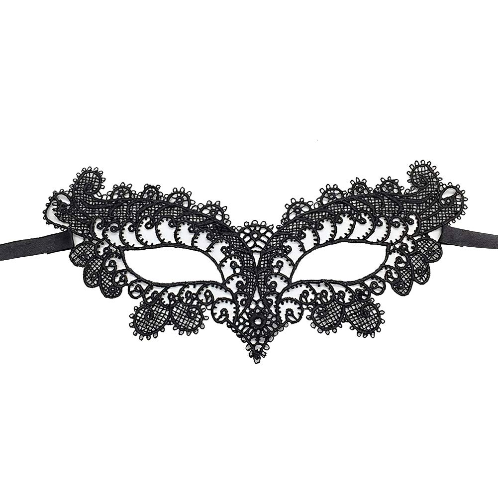 Jamron Women Sexy Black Lace Eye Mask for Masquerade Halloween Party Prom Ball Carnival Dress Mask SN07830 Peacock