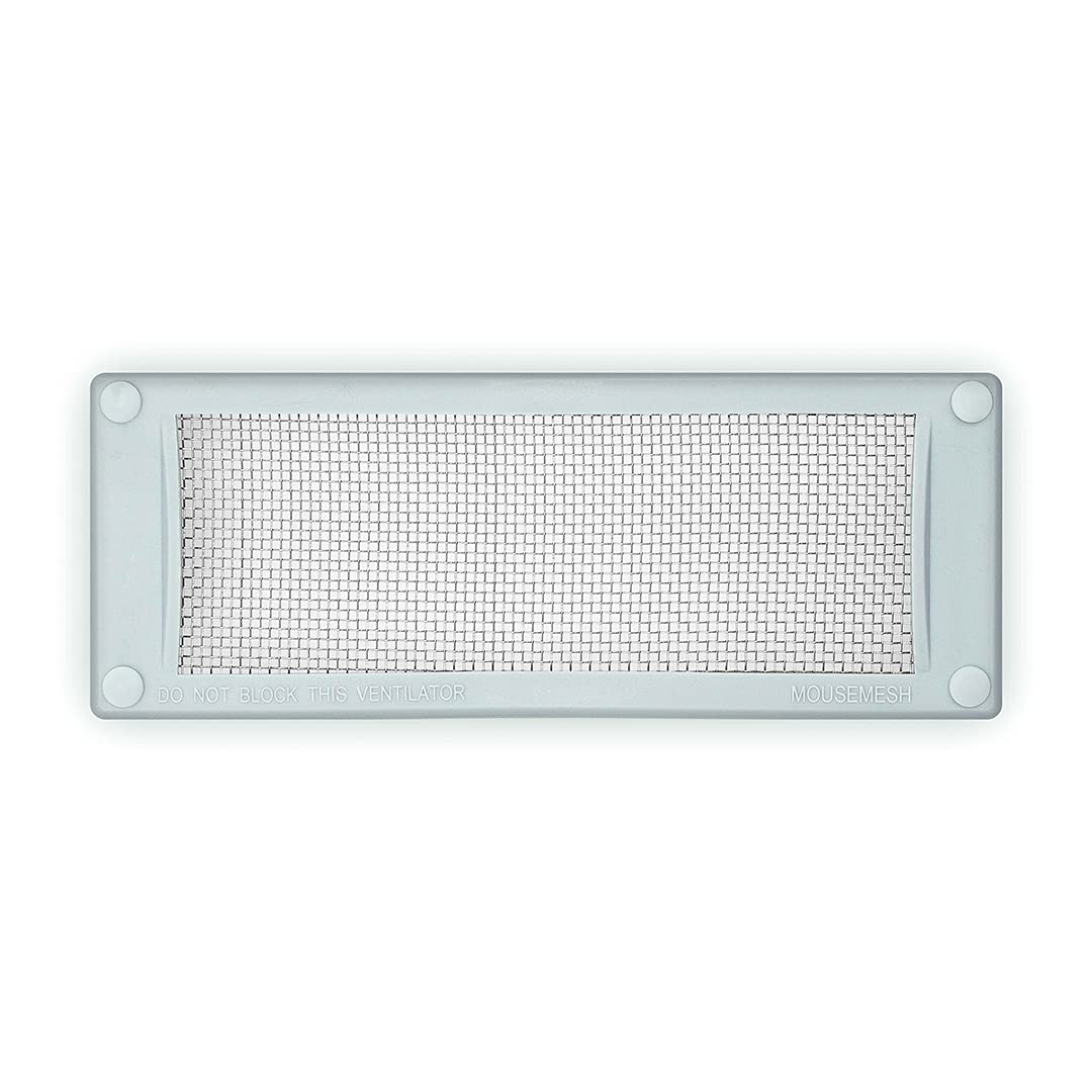 MOUSEMESH Pest Proofing Air Brick Vent Cover, 2mm Stainless Steel Woven Mesh Grid Stops Mice, Wasps, Bees, Slugs, Cockroaches. Humane Pest Control. Easy to Install - Grey, 95mm x 245mm - GRmou1a