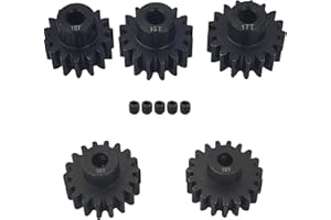 ADORLY Metal Steel 32P Pinion Gear 3.175mm Shaft 15T 16T 17T 18T 19T with Hex Key for Traxxas Slash 2WD Hoss Rustler 4X4 VXL Slash 4X4 Bandit Nitro Stampede E Revo maxx Upgrades Parts