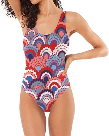 navy and white swimsuit