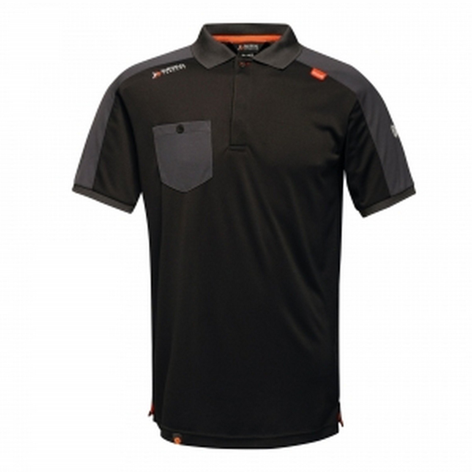 Regatta TRS167MD800 Offensive Wicking Polo, Size Medium, Black