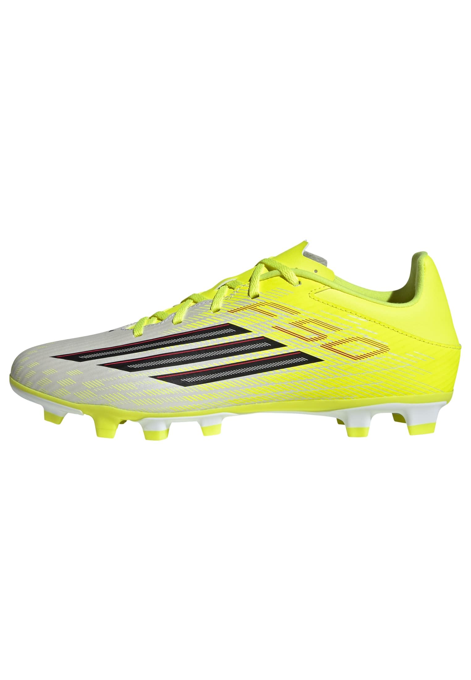 adidas Unisex-Adult F50 Club Firm Ground/Multi Ground, Team Solar Yellow/Black/Lucid Red, 11.5 Image