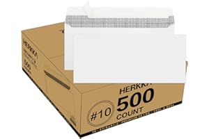 #10 Security Self-Seal Envelopes, No.10 Windowless Bussiness Envelopes, Security Tinted with Printer Friendly Design - Size 4
