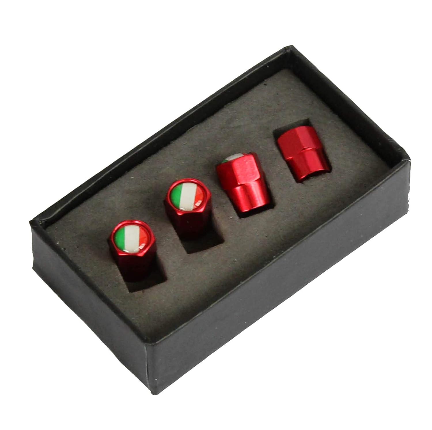 AUCELI 4 Coprivalvole Auto Con Cristalli Strass - Antipolvere E Impermeabili, Accessori Universali Per Auto, Moto, Bici (Verde Chiaro)